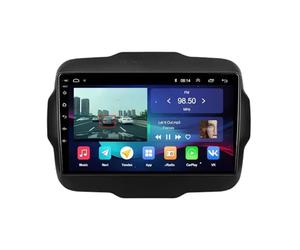Autonavigation Car Radio Multimedia Player für Jeep Renegade 2014-2018 mit Bluetooth Fm Radio, Mirror Link, USB, Aux, Unterstützt Tpms Lenkradsteuerung, 8 Kern 6G+128G