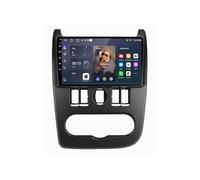 Autonavigation Car Radio Multimedia Player für Renault Logan Sandero Dacia Duster 2009-2017 mit Bluetooth Fm Radio, USB, Aux, Unterstützt Tpms Lenkradsteuerung, 8 Kern 8G+256G