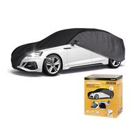 Walser CarComfort Autoplane Indoor Eco PKW L, Auto-Abdeckplane atmungsaktiv, lackschonende Autoabdeckung für Innenbereich grau/schwarz