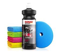 Autopolitur Set: Sonax Profiline CutMax Schleifpolitur (1L) - Hocheffektive Schleifpaste für starke Defektkorrekturen am Autolack - Low-Dust Technologie - Auto polieren, Heavy Cut | 6-teilig