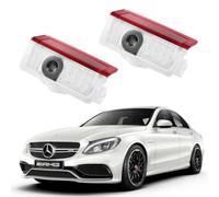 AutoQi Für Mercedes W176 W177 W205 S205 W212 W213 W242 W246 W247 W166 LED Projektor Einstiegsbeleuchtung Tür Logo Laser Türlicht, 2 Stk (Affalter)