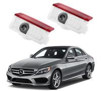 AutoQi Für Mercedes W176 W177 W205 S205 W212 W213 W242 W246 W247 W166 LED Projektor Einstiegsbeleuchtung Tür Logo Laser Türlicht, 2 STK (Benz-Kreis)