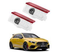 AutoQi Willkommenslicht für Mercedes W176 W177 W205 W242 W247 W212 W213 LED AMG Projektor Einstiegsbeleuchtung Logo Laser Türlicht A35 C43 C63 E53, 2 Stk