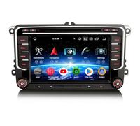 Autoradio Android 14 GPS Navi für VW Crafter Polo 6R Amarok Caddy Transporter T6 Skoda Yeti 7 Zoll IPS Bildschirm Bluetooth CarPlay Android Auto WiFi 4G DSP DAB+ OBD2 USB Canbus 8-Kern 4GB+64GB CD