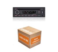 Autoradio Blaupunkt Milano 200 BT für Audi A4 B5 + Gamma Lautsprecher hinten Blu