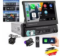 Autoradio Bluetooth 1 Din 7 Zoll Bildschirm Touchscreen Radio + Rückfahrkamera