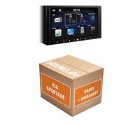 Autoradio Einbaupaket für Alpine ILX-W690D kompatibel mit KIA Sportage 3 + Rückfahrkamera | Apple CarPlay Android Auto Bluetooth zum Telefonieren