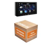 Autoradio Einbaupaket für Alpine ILX-W690D kompatibel mit Mitsubishi Outlander CWO + Lenkradfernbedienung | Apple CarPlay Android Auto Bluetooth zum Telefonieren