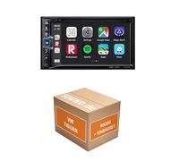 Autoradio Einbaupaket für Alpine INE-W611D kompatibel mit VW Tiguan I mit Orientierungslinien | Navigationssystem CD-/DVD-Laufwerk