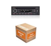 Autoradio Einbaupaket für Blaupunkt Milano 200 BT kompatibel mit BMW 5er E39, Business Radio Schwarz | Bluetooth USB