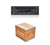 Autoradio Einbaupaket für Blaupunkt Milano 200 BT kompatibel mit Mini Cooper R50/R52/R53 + Lenkradsteuerung | Bluetooth USB