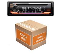 Autoradio Einbaupaket für JVC KD-DB922BT kompatibel mit Toyota Yaris P11 | Bluetooth Telefonieren Audiostreaming