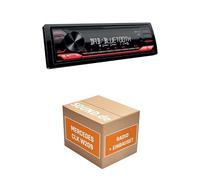 Autoradio Einbaupaket für JVC KD-X282DBT kompatibel mit Mercedes CLK W209, Harman Kardon System Schwarz | Bluetooth: Telefonieren & Audiostreaming