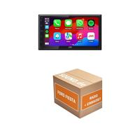 Autoradio Einbaupaket für JVC KW-M695DBW kompatibel mit Ford Fiesta MK5 Anthrazit | CarPlay Wireless Android Auto Wireless