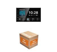 Autoradio Einbaupaket für Kenwood DMX5020BTS kompatibel mit FIAT Scudo Typ 272, RD4, PDC Schwarz | Carplay Android Auto