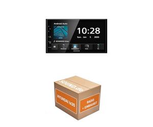 Autoradio Einbaupaket für Kenwood DMX5020BTS kompatibel mit Hyundai ix35 Facelift mit Navigationssystem | Apple CarPlay Android Auto