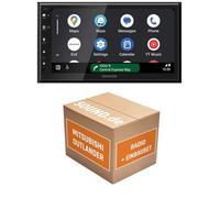 Autoradio Einbaupaket für Kenwood DMX6523DABS kompatibel mit Mitsubishi Outlander CW0W + Lenkradfernbedienung | CarPlay Wireless Android Auto Wireless