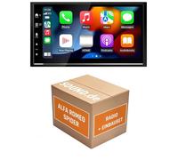 Autoradio Einbaupaket für Kenwood DMX7722DABS kompatibel mit Alfa Romeo Spider 6 + Bose + Navigation | (Wireless) Apple CarPlay (Wireless) Android Auto