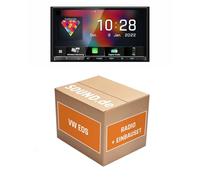 Autoradio Einbaupaket für Kenwood DMX8021DABS kompatibel mit VW EOS mit Dynaudi Soundsystem | (Wireless) Apple CarPlay (Wireless) Android Auto
