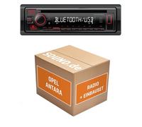 Autoradio Einbaupaket für Kenwood KDC-BT460U kompatibel mit Opel Antara mit Multifunktionslenkrad Schwarz | Bluetooth USB