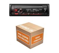 Autoradio Einbaupaket für Pioneer MVH-S320BT kompatibel mit Mini Cooper R50/R52/R53 + Professional OEM Navigation Rundpin | Bluetooth USB