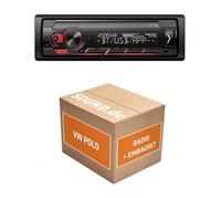 Autoradio Einbaupaket für Pioneer MVH-S320BT kompatibel mit VW Polo 6R Schwarz | Bluetooth USB