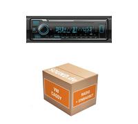 Autoradio Einbaupaket Kenwood KMM BT508DAB passend für VW Caddy 3 2K Schwarz | B