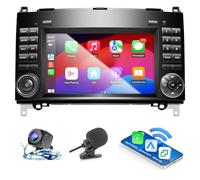 Autoradio für Mercedes-Benz W169 B W245 mit Android Auto & CarPlay | Car Radio für Benz B200 B180 Vito W639 Sprinter W906, Android Stereo mit Rückfahrkamera/Mikrofon/CANbus/Bluetooth/WiFi/GPS