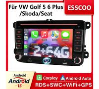 Autoradio Für VW Golf 5 6 Plus Touran Caddy Jetta Android 15 Carplay GPS NAVI BT