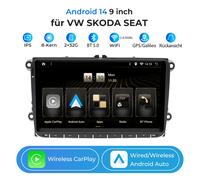 Autoradio für VW GOLF 5 6 Touran EOS Tiguan Polo Android 14 CarPlay Sat Navi RDS