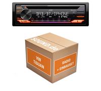 Autoradio JVC KD-DB922BT für VW Tiguan 2 + Rückfahrkamera | Bluetooth Telefonier