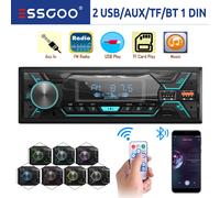 Autoradio mit Bluetooth BT Freisprech 7 Farben 1DIN MP3 Player USB SD Aux FM DVD