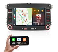 Autoradio mit Navi Bildschirm für VW Golf 5/6 Seat Passat Sharan Tiguan,7 Zoll Golf Radio mit Apple CarPlay & Android Auto Mirrorlink, VW Polo T5 Caddy Radio Bluetooth GPS SWC EQ USB FM, Linux