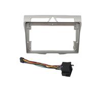Autoradio Radioblende 9 Zoll Für Kia Für Picanto Für Morgen 2008 Auto Rahmen Fascia Adapter Android Radio Audio Dash Fitting Panel Kit(Silver Frame Cable)