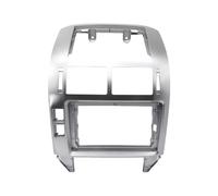 Autoradio Radioblende Einbaurahmen für Autoradios passend für VW Polo MK4 6Q 9N 9N3 (2004-2011), 9 Zoll, Stereoanlage, Kabelbaum, Stromkabel, CAN-Bus, Montagesatz(Only Silver Frame)