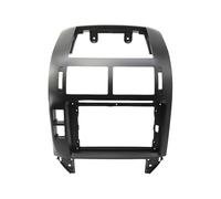 Autoradio Radioblende Einbaurahmen für Autoradios passend für VW Polo MK4 6Q 9N 9N3 (2004-2011), 9 Zoll, Stereoanlage, Kabelbaum, Stromkabel, CAN-Bus, Montagesatz(Only Black Frame)