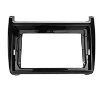 Autoradio-Rahmen Für Polo 2009+ 9 Zoll Autoradio Armaturenbrett Blende Auto Stereo Montage Lünette Frontplatte Mittelkonsole Halter(Matte Black)