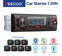 Autoradio Single DIN Bluetooth FREISPRECH MP3 FM USB SD AUX 7 Farben OHNE CD