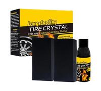 Autoreifen-Beschichtungsmittel, Langlebige Tiŕé-Kristallbeschichtung, 100 Ml, Reifenpolierpaste, Felgenglanz-Tiŕé-Polierpaste, Mit 2 Schwämmen, Für PKW, LKW, Motorräder, Wohnmobile