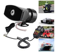 AutoS Sirsene Lautsprecher,12V 100W 7 Ton Sound Hupen,Autossirene Mit Mikrofon,Autossirene Hupe,Sound AutoS Sirene,Auto Sirene Horn Für Auto,Motorrad,Van,Boot,LKW