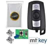 Autoschlüssel Funk Fernbedienung Austausch 3 Tasten Gehäuse + Mikrotaster + Akku kompatibel mit BMW