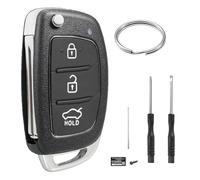 Autoschlüssel Gehäuse Kompatibel für Hyundai i40 i30 i20 i10 ix20 ix35 Tucson Santa Fe Elantra 3 Tasten Fernbedienung Schlüsselgehäuse Auto Schlüssel Funkschlüssel Klappschlüssel Ersatzschlüssel