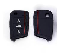 Autoschlüssel Hülle für VW Golf 7 MK7 S-Koda Seat Leon Octavia, Kratzfestes Auto Fernbedienung Schlüssel Gehäuse, Autoschlüssel Schutz Gehäuse Zubehör,normal-J Black