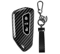 Autoschlüssel Hülle kompatibel mit VW Golf 8, Auto Schlüsselhülle 3-Tasten Auto Schlüssel Cover für VW ID3 ID4 E-Golf ab 12/2019 GTI GTE Clubsport, Schlüssel Hülle für Seat Leon MK 4 +Schlüsselanhänge
