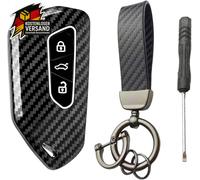 Autoschlüssel Hülle Set für VW Golf 8 Seat Leon Skoda Octavia Carbon Design