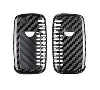 Autoschlüssel-Schutzhülle A+ Autoschlüsselhülle aus Kohlefaser für VW für GTI, für Jetta, für Beetle, für Passat für B7, für Golf für Skoda(Black Carbon Fiber A)