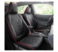 Autositzbezüge Autositzbezüge Für Toyota Für Corolla Cross 2022, Komplettset, Styling, Auto-Echtleder-Innenausstattung Sitzbezug Auto(Schwarz Rot)