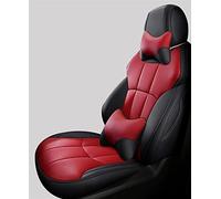Autositzbezüge Für Volvo XC90 S60 V40 C30 S80 S40 V50 V60 V70 XC40 V90 Auto-Echtleder-Zubehör Fahrzeug Sitzschut(Schwarz Rot,Deluxe Edition.)