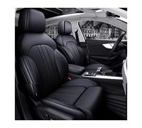 Autositzbezüge Full Set Custom Fit Für A4 A6 A3 Q5 Q7 Tt A7 Q3 Spezifisches Echtleder Mittelperforiert Autositzbezug(Black)
