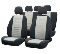 Autositzbezüge Schonbezüge Velours Universal für Dacia DUSTER Grau Komplett Set